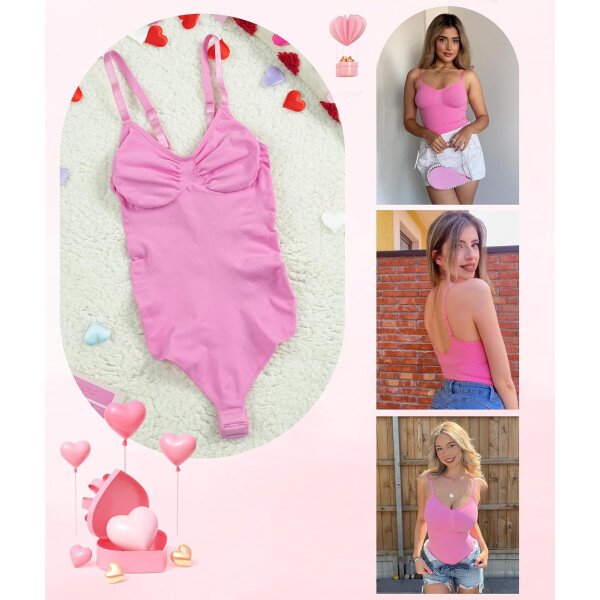 SHAPERX - Body tipo faja moldeadora para mujer, con control de abdomen, sin costuras, para moldear la cintura, compresión del cuerpo - Image 41