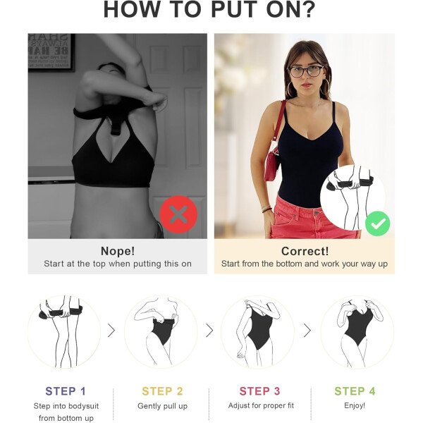 SHAPERX - Body tipo faja moldeadora para mujer, con control de abdomen, sin costuras, para moldear la cintura, compresión del cuerpo - Image 46