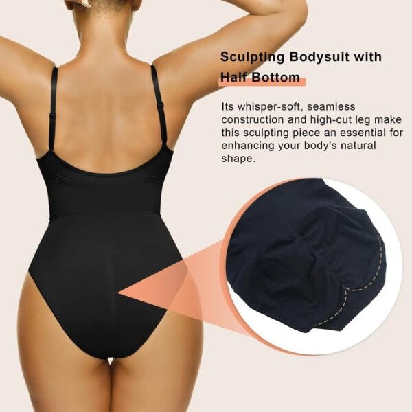 SHAPERX - Body tipo faja moldeadora para mujer, con control de abdomen, sin costuras, para moldear la cintura, compresión del cuerpo - Image 49
