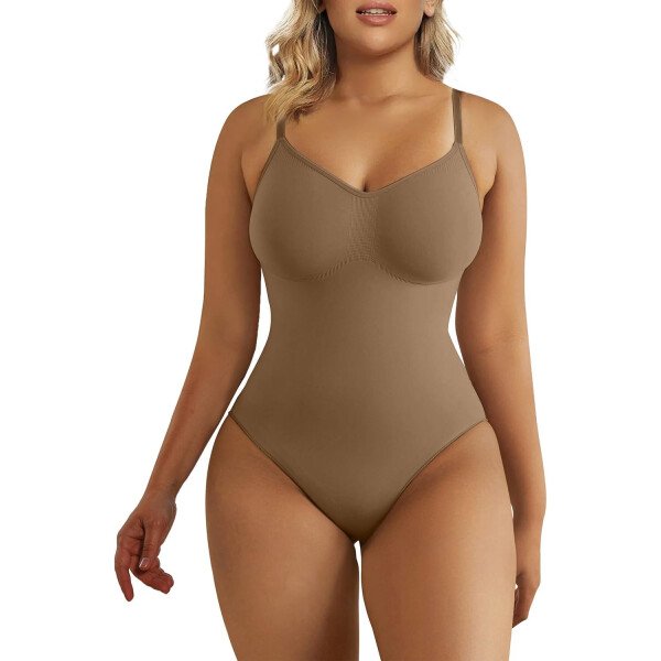 SHAPERX - Body tipo faja moldeadora para mujer, con control de abdomen, sin costuras, para moldear la cintura, compresión del cuerpo - Image 54