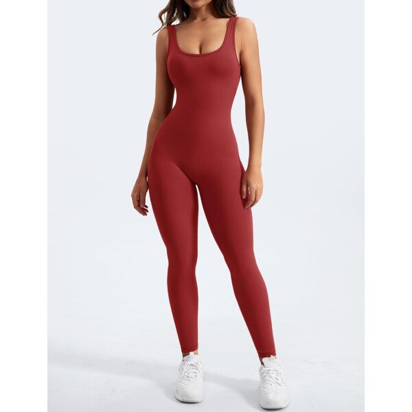 YEOREO Overol sin mangas para mujer, sexy, sin espalda, para gimnasio, bodycon, Lizvette, espalda en V, fruncido, overol - Image 5