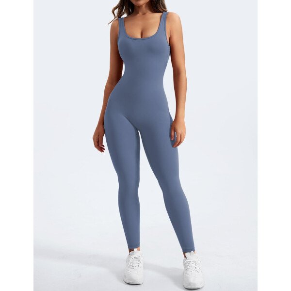 YEOREO Overol sin mangas para mujer, sexy, sin espalda, para gimnasio, bodycon, Lizvette, espalda en V, fruncido, overol - Image 20