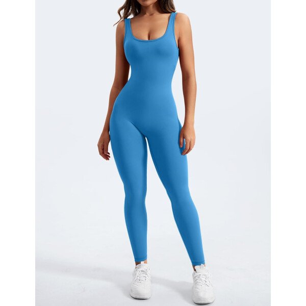 YEOREO Overol sin mangas para mujer, sexy, sin espalda, para gimnasio, bodycon, Lizvette, espalda en V, fruncido, overol - Image 35