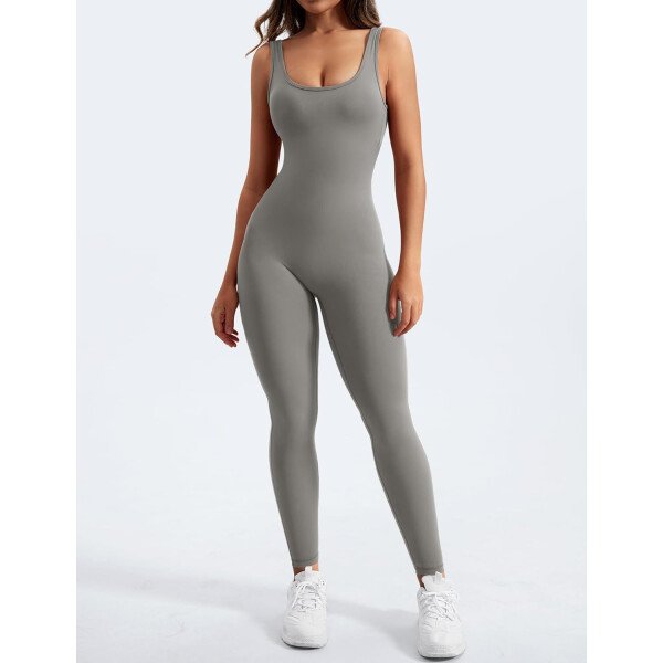 YEOREO Overol sin mangas para mujer, sexy, sin espalda, para gimnasio, bodycon, Lizvette, espalda en V, fruncido, overol - Image 45