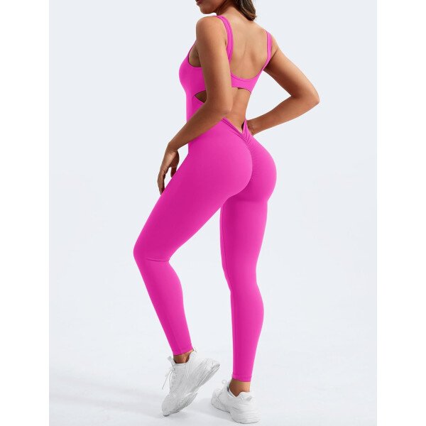 YEOREO Overol sin mangas para mujer, sexy, sin espalda, para gimnasio, bodycon, Lizvette, espalda en V, fruncido, overol - Image 49