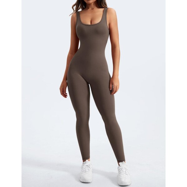 YEOREO Overol sin mangas para mujer, sexy, sin espalda, para gimnasio, bodycon, Lizvette, espalda en V, fruncido, overol - Image 55