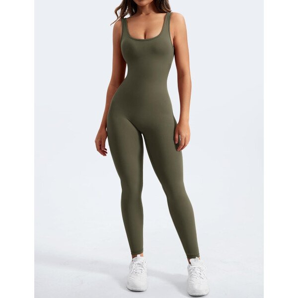 YEOREO Overol sin mangas para mujer, sexy, sin espalda, para gimnasio, bodycon, Lizvette, espalda en V, fruncido, overol - Image 65