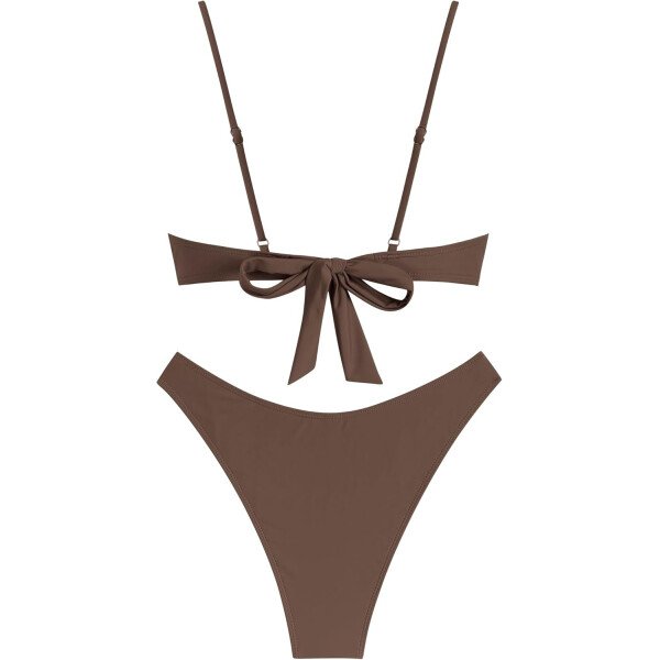 ZAFUL Conjunto de bikini de corte alto para mujer, traje de baño sexy de dos piezas con aros, traje de baño brasileño atrevido recortado lindo traje de baño - Imagen 6