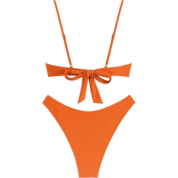 ZAFUL Conjunto de bikini de corte alto para mujer, traje de baño sexy de dos piezas con aros, traje de baño brasileño atrevido recortado lindo traje de baño - Imagen 35