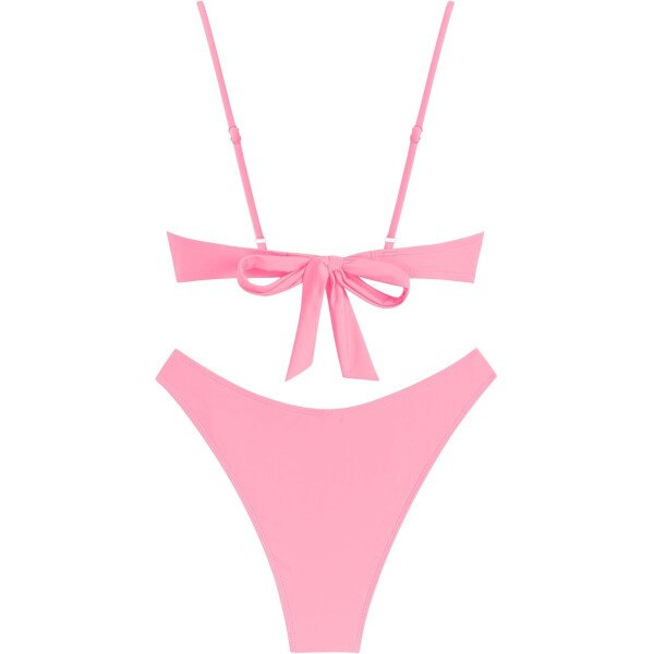 ZAFUL Conjunto de bikini de corte alto para mujer, traje de baño sexy de dos piezas con aros, traje de baño brasileño atrevido recortado lindo traje de baño - Imagen 173