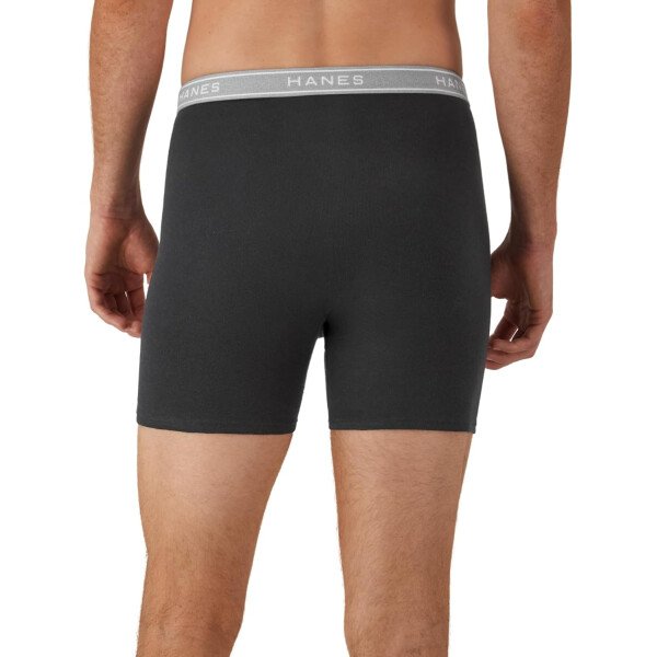 Hanes Calzoncillos tipo bóxer para hombre, ropa interior de algodón suave y transpirable con cintura ComfortFlex, paquete múltiple - Image 4