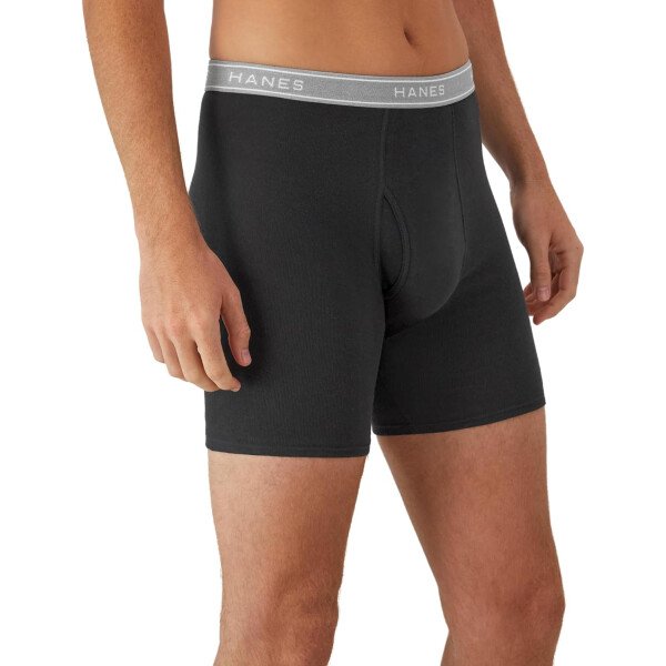 Hanes Calzoncillos tipo bóxer para hombre, ropa interior de algodón suave y transpirable con cintura ComfortFlex, paquete múltiple - Image 6