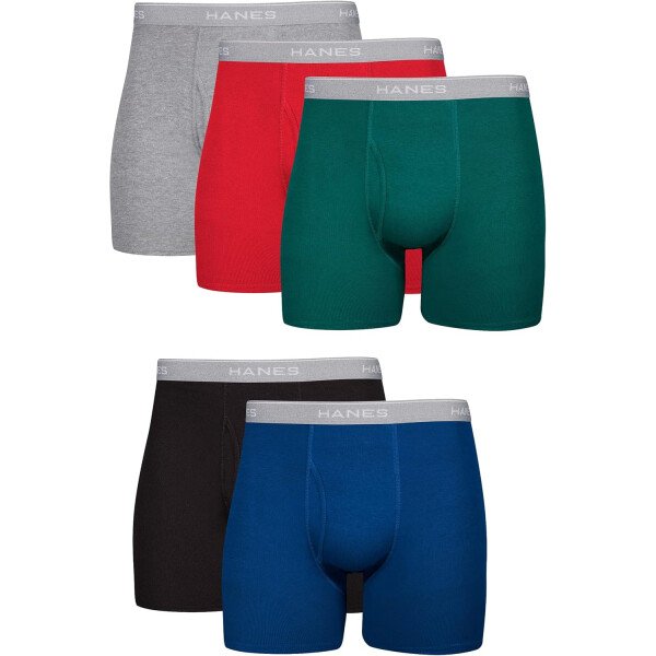 Hanes Calzoncillos tipo bóxer para hombre, ropa interior de algodón suave y transpirable con cintura ComfortFlex, paquete múltiple - Image 7