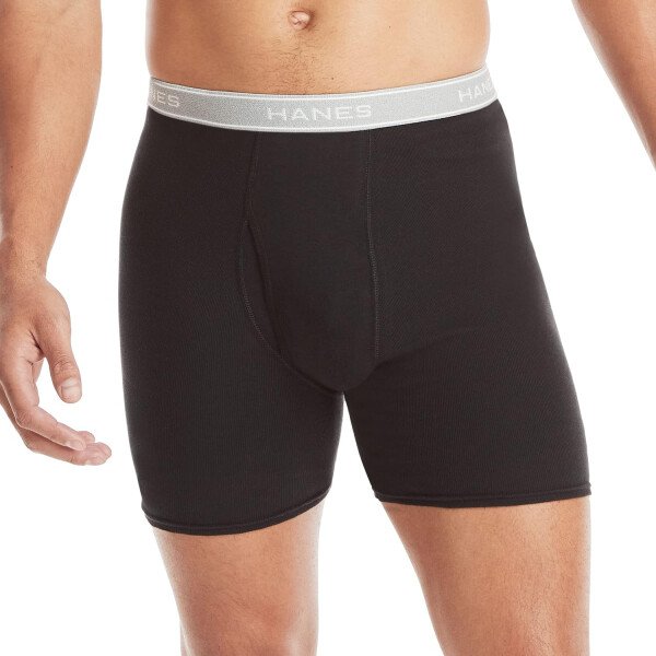 Hanes Calzoncillos tipo bóxer para hombre, ropa interior de algodón suave y transpirable con cintura ComfortFlex, paquete múltiple - Image 8
