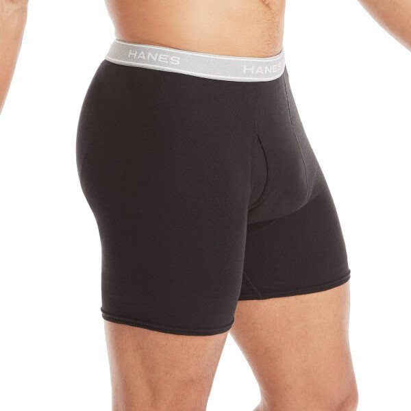 Hanes Calzoncillos tipo bóxer para hombre, ropa interior de algodón suave y transpirable con cintura ComfortFlex, paquete múltiple - Image 9