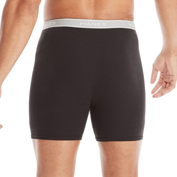 Hanes Calzoncillos tipo bóxer para hombre, ropa interior de algodón suave y transpirable con cintura ComfortFlex, paquete múltiple - Image 10
