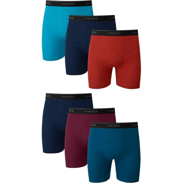 Hanes Calzoncillos tipo bóxer para hombre, ropa interior de algodón suave y transpirable con cintura ComfortFlex, paquete múltiple - Image 19