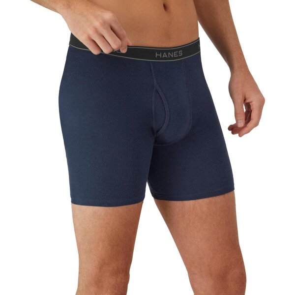 Hanes Calzoncillos tipo bóxer para hombre, ropa interior de algodón suave y transpirable con cintura ComfortFlex, paquete múltiple - Image 22