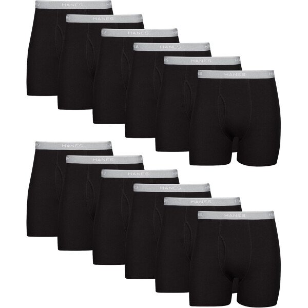 Hanes Calzoncillos tipo bóxer para hombre, ropa interior de algodón suave y transpirable con cintura ComfortFlex, paquete múltiple - Image 24