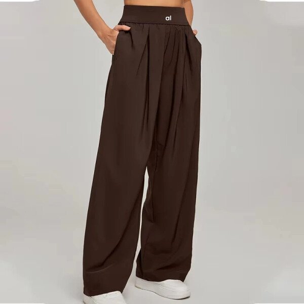 Pantalones deportivos rectos sueltos para Fitness Yoga transpirable al aire libre Casual correr pantalones de pierna ancha - Image 7