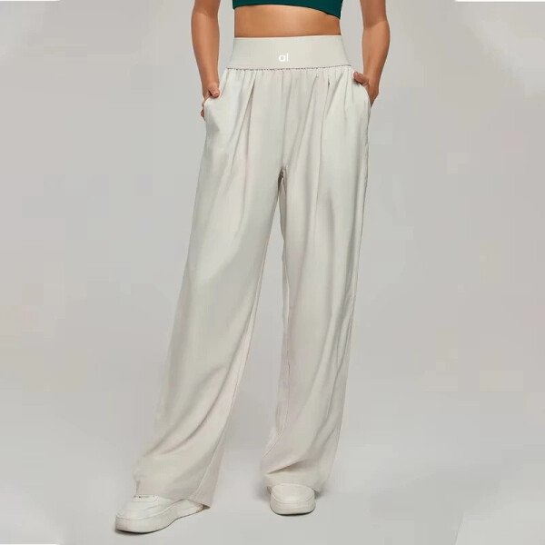 Pantalones deportivos rectos sueltos para Fitness Yoga transpirable al aire libre Casual correr pantalones de pierna ancha - Image 9