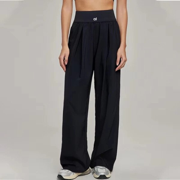 Pantalones deportivos rectos sueltos para Fitness Yoga transpirable al aire libre Casual correr pantalones de pierna ancha - Image 10