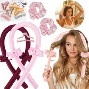 Productos para el cabello, varilla rizadora sin calor, diadema sin calor, cinta para rizos de seda, rodillos para el cabello, diadema suave para dormir, accesorios para el cabello perezoso