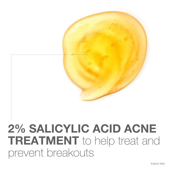 Neutrogena Lavado de acné sin aceite, limpiador facial para combatir el acné con medicina de ácido salicílico, tratamiento para el acné para la cara, no comedogénico, sin residuos, botellas de bomba - Imagen 3