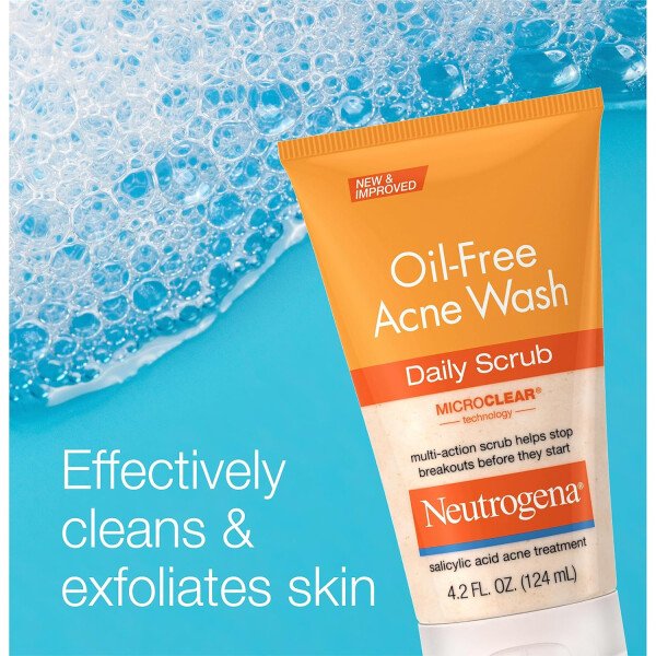 Exfoliante sin aceite Neutrogena, uso diario, efectivo contra el acné, 4.2 oz - Image 4