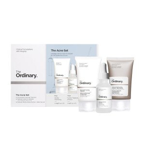The Ordinary El juego de acné, régimen de piel de 3 pasos con limpiador espumoso de glucósido, solución al 2% de ácido salicílico y factores hidratantes naturales + beta glucano | Set para el cuidado