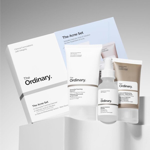 The Ordinary El juego de acné, régimen de piel de 3 pasos con limpiador espumoso de glucósido, solución al 2% de ácido salicílico y factores hidratantes naturales + beta glucano | Set para el cuidado - Image 4