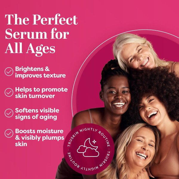 TruSkin Vitamin C-Plus Super Serum - Suero facial antiarrugas antienvejecimiento con niacinamida, retinol, ácido hialurónico y ácido salicílico, 1 onza líquida - Imagen 4
