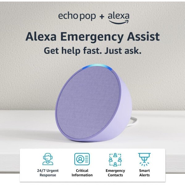 Amazon Echo Pop (modelo más reciente): nuestro parlante más pequeño que se adapta a cualquier habitación (lavanda) - Imagen 33