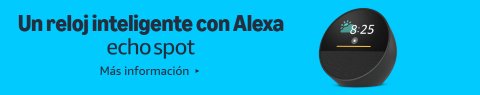 Un reloj inteligente con Alexa. Echo Spot. Más información.