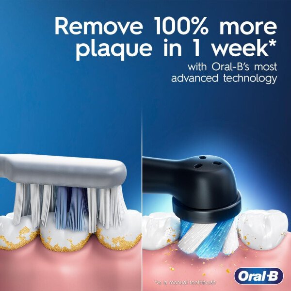 Oral-B iO Deep Clean - Cepillo de dientes eléctrico recargable con iO Series 3 Limited, 2 cabezales de cepillo y estuche de viaje, sensor de presión para proteger las encías, 3 ajustes de limpieza, - Imagen 3