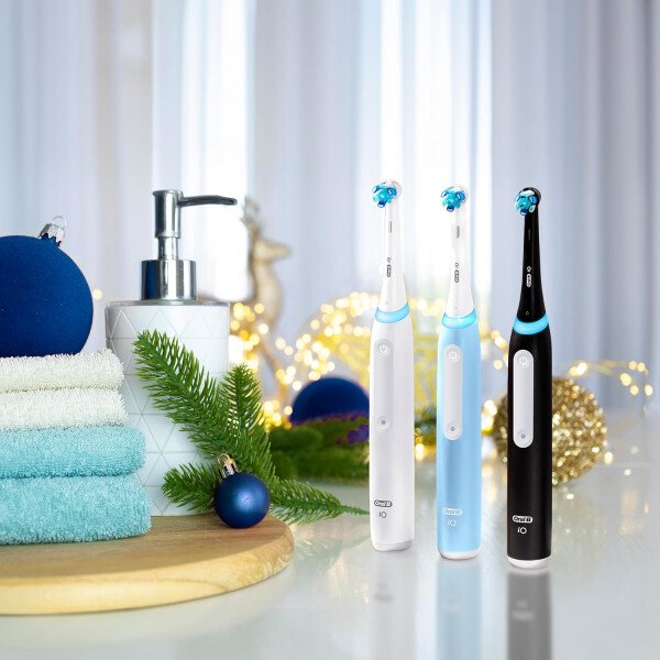 Oral-B iO Deep Clean - Cepillo de dientes eléctrico recargable con iO Series 3 Limited, 2 cabezales de cepillo y estuche de viaje, sensor de presión para proteger las encías, 3 ajustes de limpieza, - Imagen 8