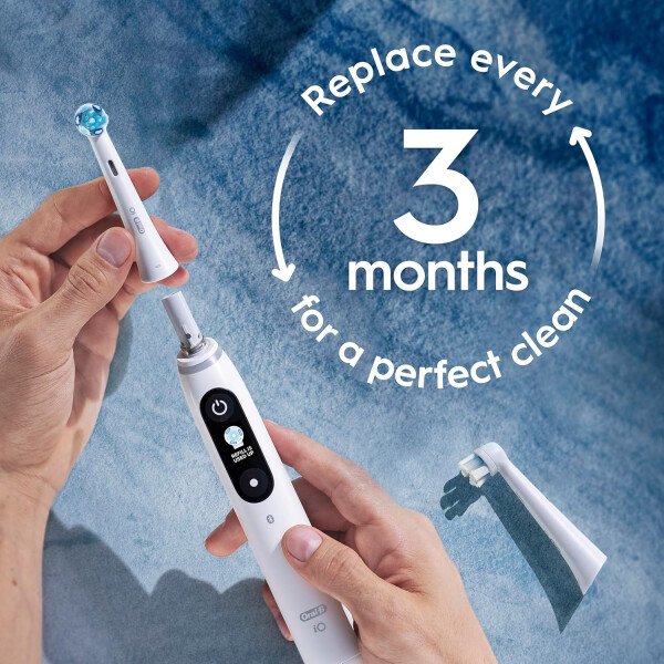 Oral-B iO Ultimate Clean Cabezales de cepillo de repuesto, 5 unidades, 4 Ultimate Clean + 1 goma y negro sensible - Imagen 25