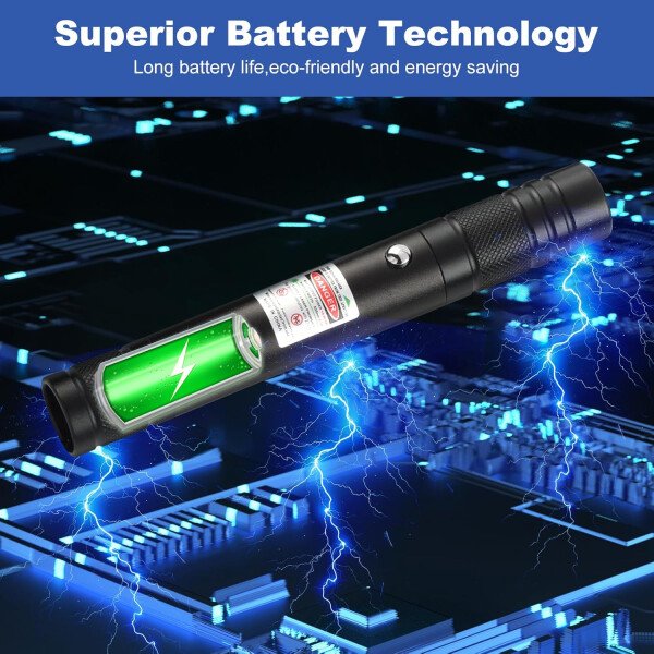 Puntero láser verde de alta potencia, haz láser recargable de largo alcance, carga USB, para senderismo, presentaciones y uso al aire libre (luz verde de grado profesional) - Image 5