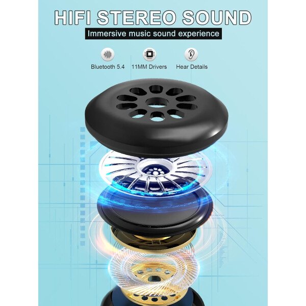 LC-dolida Auriculares para dormir, máscara de dormir 3D Bluetooth inalámbrica con música, audífonos para dormir de lado, máscara de dormir con auriculares Bluetooth altavoces estéreo ultrafinos - Image 5