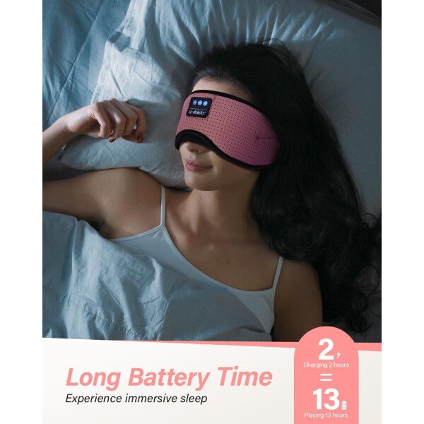 LC-dolida Auriculares para dormir, máscara de dormir 3D Bluetooth inalámbrica con música, audífonos para dormir de lado, máscara de dormir con auriculares Bluetooth altavoces estéreo ultrafinos - Image 34