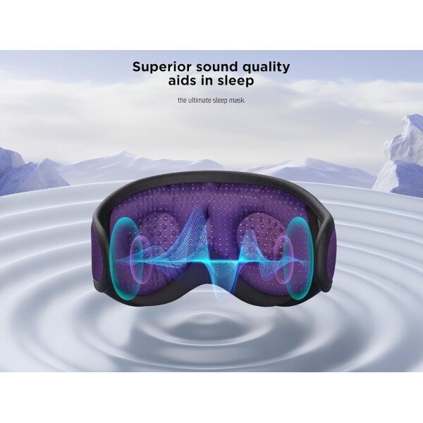 LC-dolida Auriculares para dormir, máscara de dormir 3D Bluetooth inalámbrica con música, audífonos para dormir de lado, máscara de dormir con auriculares Bluetooth altavoces estéreo ultrafinos - Image 41