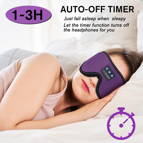 LC-dolida Auriculares para dormir, máscara de dormir 3D Bluetooth inalámbrica con música, audífonos para dormir de lado, máscara de dormir con auriculares Bluetooth altavoces estéreo ultrafinos - Image 54