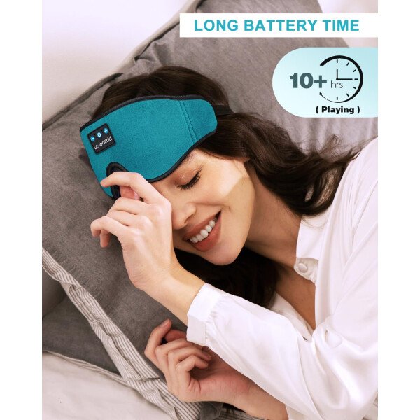 LC-dolida Auriculares para dormir, máscara de dormir 3D Bluetooth inalámbrica con música, audífonos para dormir de lado, máscara de dormir con auriculares Bluetooth altavoces estéreo ultrafinos - Image 84