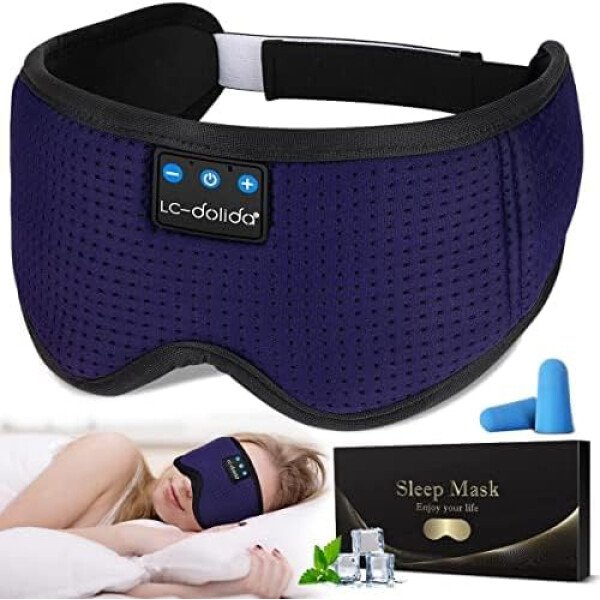 LC-dolida Auriculares para dormir, máscara de dormir 3D Bluetooth inalámbrica con música, audífonos para dormir de lado, máscara de dormir con auriculares Bluetooth altavoces estéreo ultrafinos - Image 88