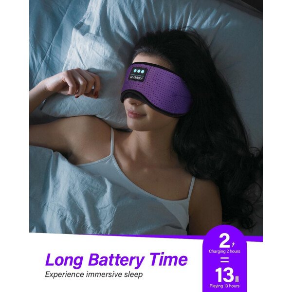 LC-dolida Auriculares para dormir, máscara de dormir 3D Bluetooth inalámbrica con música, audífonos para dormir de lado, máscara de dormir con auriculares Bluetooth altavoces estéreo ultrafinos - Image 99