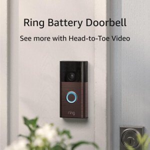 Timbre con cámara inalámbrico Ring - Video de cuerpo completo, video en vivo con audio bidireccional, alertas y detección de movimiento (modelo de 2024), Bronce veneciano