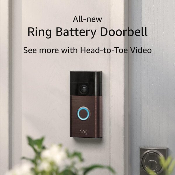 Timbre con cámara inalámbrico Ring - Video de cuerpo completo, video en vivo con audio bidireccional, alertas y detección de movimiento (modelo de 2024), Bronce veneciano - Imagen 8