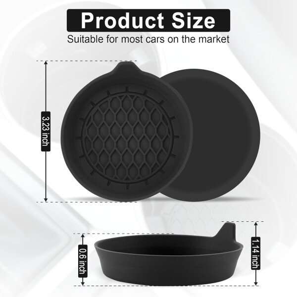 SINGARO Portavasos para automóvil, inserto de portavasos de silicona, portavasos antideslizantes universales, accesorios para el interior del automóvil para mujeres y hombres, juego de 4 unidades, - Imagen 2