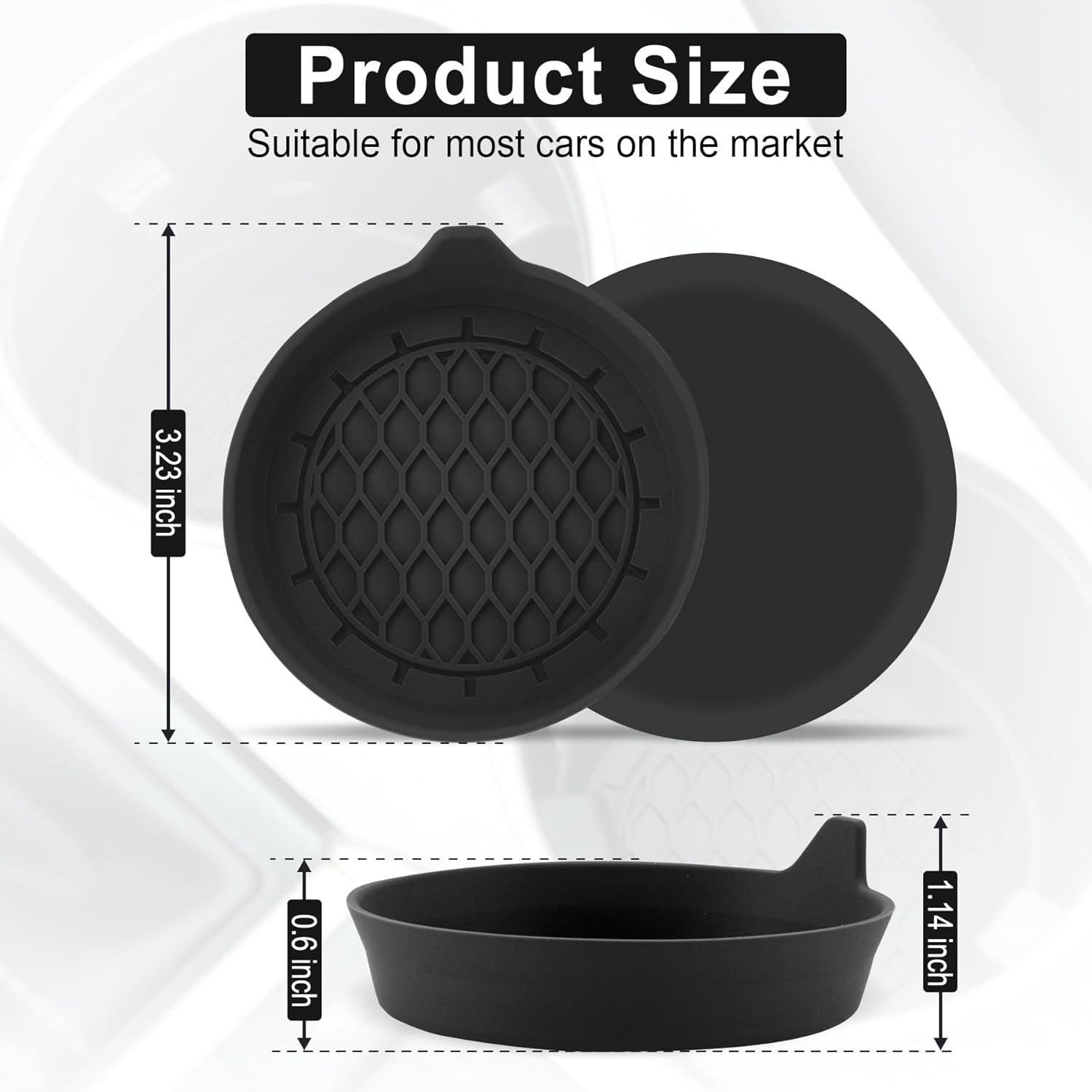 SINGARO Portavasos para automóvil, inserto de portavasos de silicona, portavasos antideslizantes universales, accesorios para el interior del automóvil para mujeres y hombres, juego de 4 unidades, - Imagen 2