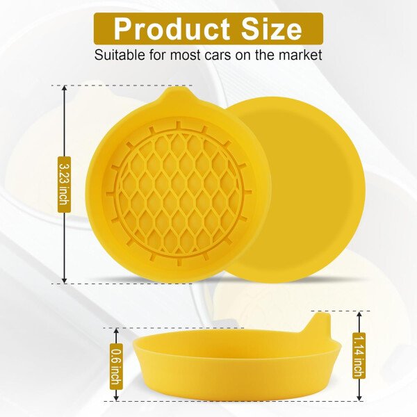 SINGARO Portavasos para automóvil, inserto de portavasos de silicona, portavasos antideslizantes universales, accesorios para el interior del automóvil para mujeres y hombres, juego de 4 unidades, - Imagen 8